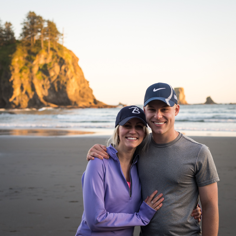 Jake and Sam Bylsma at Second Beach in Washington