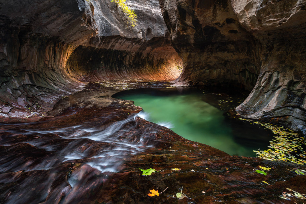 The Subway hiking trail in Zion National Park, UT