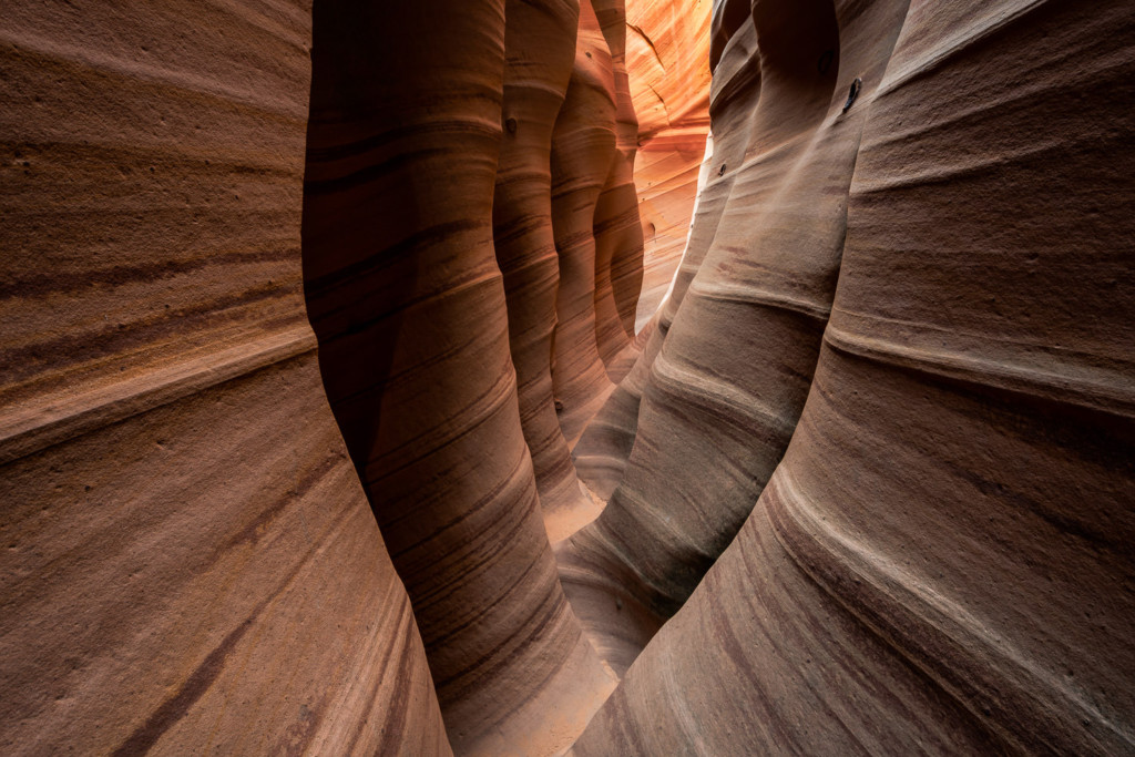 Zebra Slot canyon on Hole in a Rock Road in Escalante, UT